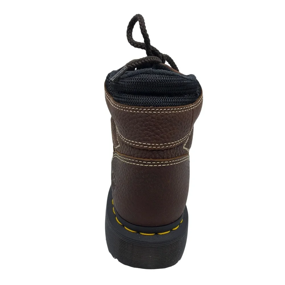 Dr. Martens Steel Toe Boots Mens 7 Womens 8 Brown New Industrial Safety Boots